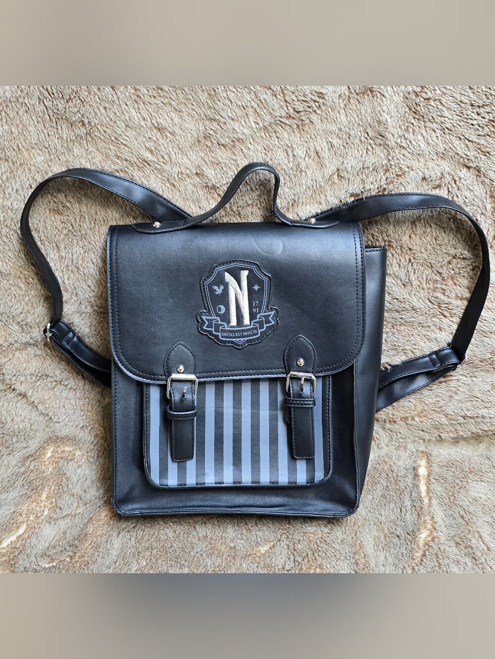 Wednesday Addams Nevermore Academy Mini Backpack Bag Purse Gothic Punk